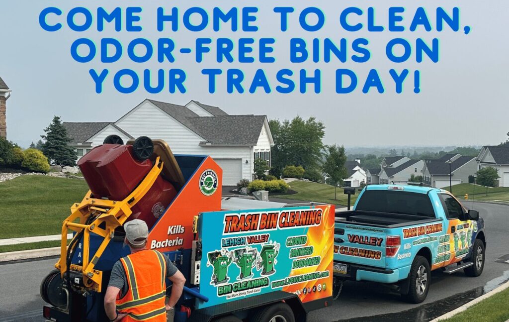 Come home to clean, odor-free bins on your trash day!